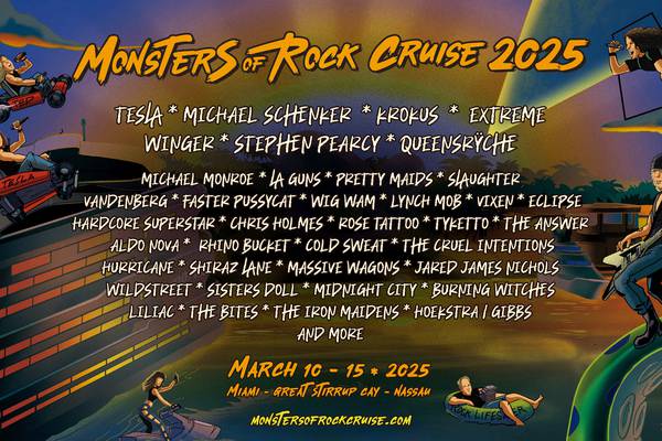The 2025 'Monsters Of Rock Cruise' Lineup Includes Tesla, Extreme, Slaughter: Over 35 Bands