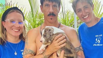 Anthony And Flea From The Chili Peppers Hung Out With Rescue Animals Backstage At The Tampa Show