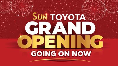 Join Ethan at the Sun Toyota Used Car Super Center Grand Opening!