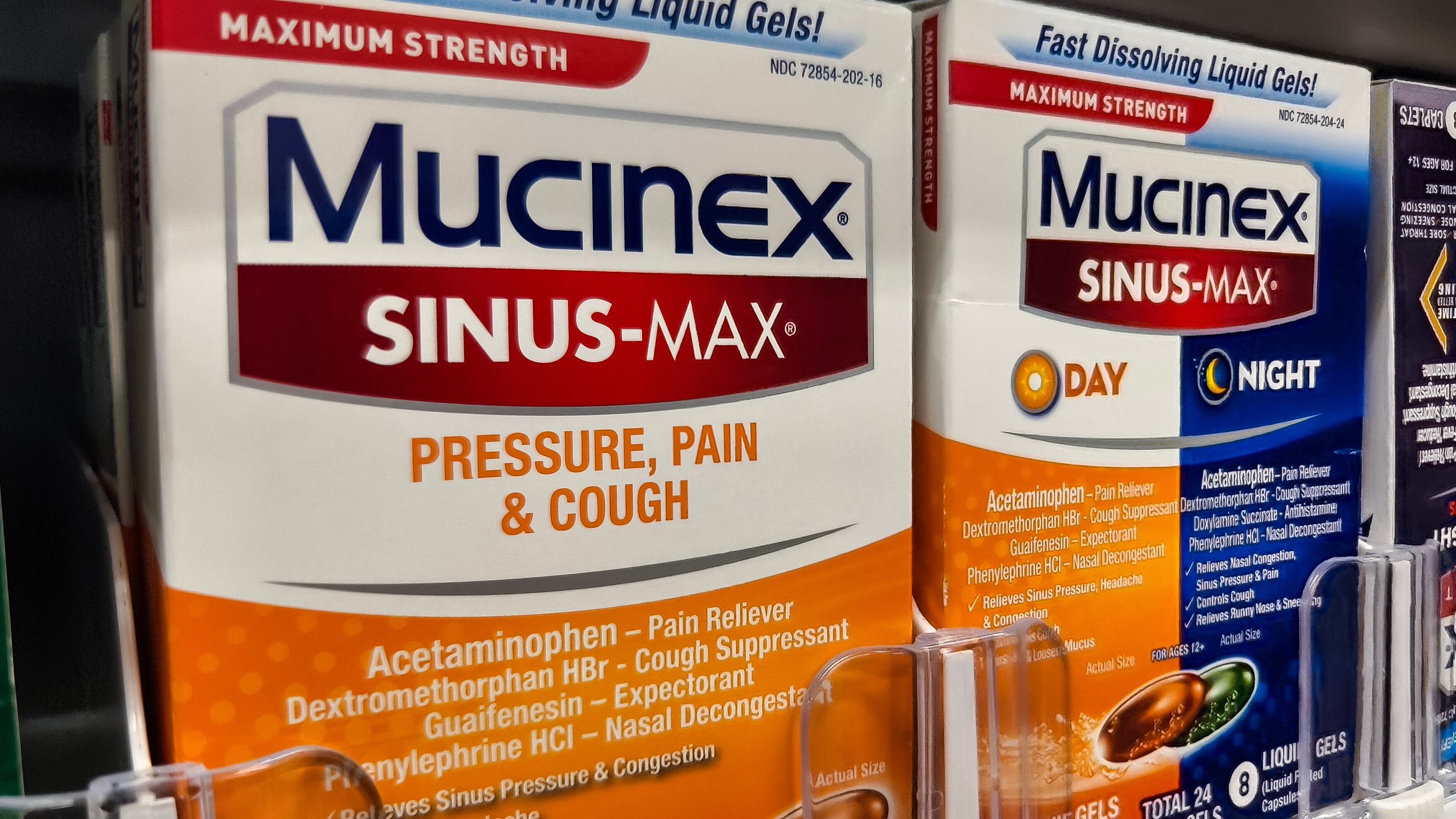 Mucinex Sinus-Max boxes
