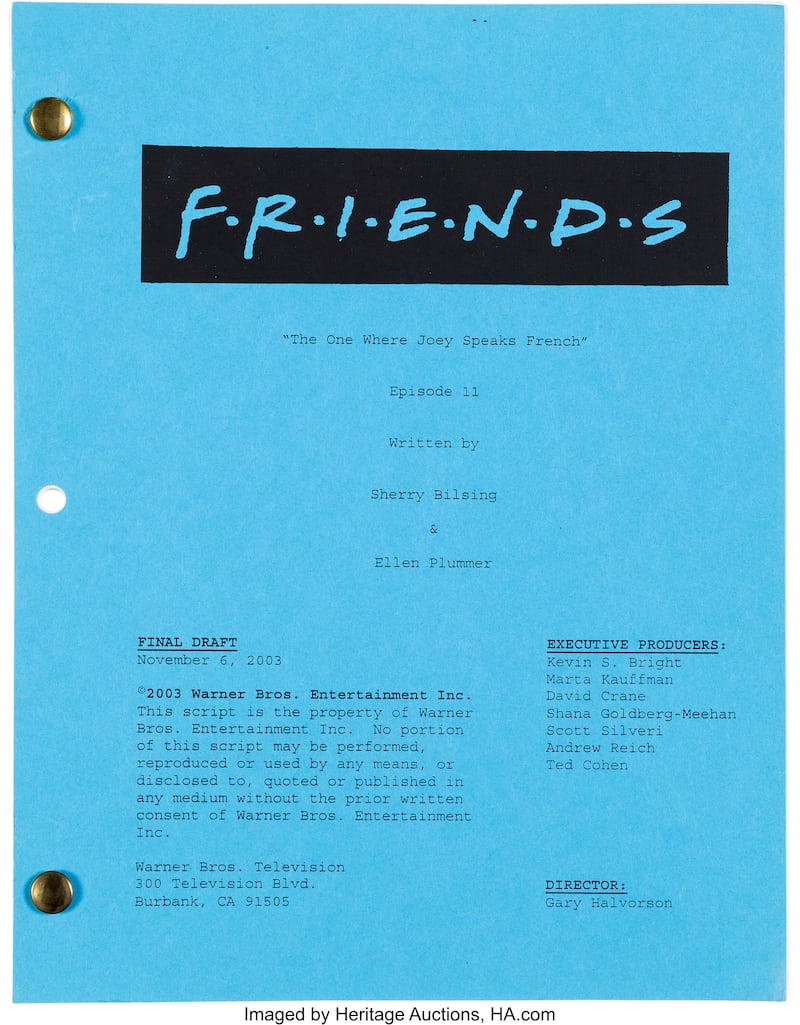 "Friends" scripts